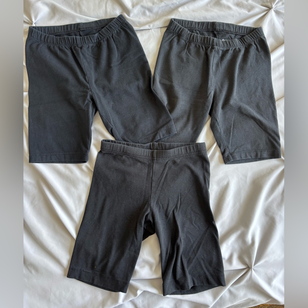 Cat & Jack and Old Navy Black Biker Shorts Bundle of 3 Kids Size Medium 8